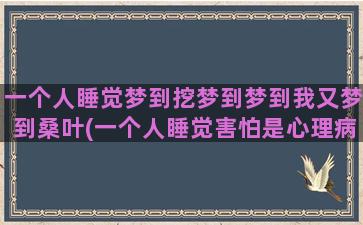 一个人睡觉梦到挖梦到梦到我又梦到桑叶(一个人睡觉害怕是心理病吗)