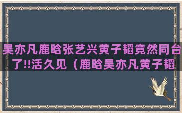 吴亦凡鹿晗张艺兴黄子韬竟然同台了!!活久见（鹿晗吴亦凡黄子韬张艺兴同台视频）(吴亦凡鹿晗张艺兴修音)