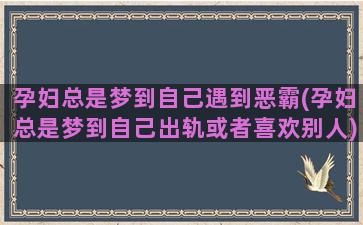 孕妇总是梦到自己遇到恶霸(孕妇总是梦到自己出轨或者喜欢别人)