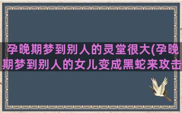 孕晚期梦到别人的灵堂很大(孕晚期梦到别人的女儿变成黑蛇来攻击我)