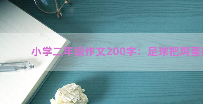 小学二年级作文200字：足球把鸡蛋砸烂了