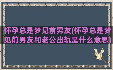 怀孕总是梦见前男友(怀孕总是梦见前男友和老公出轨是什么意思)