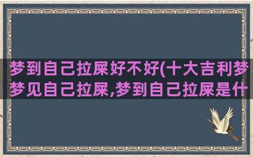 梦到自己拉屎好不好(十大吉利梦梦见自己拉屎,梦到自己拉屎是什么意思)