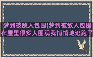 梦到被敌人包围(梦到被敌人包围在屋里很多人围观我悄悄地逃跑了)