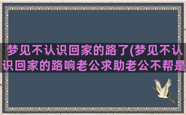 梦见不认识回家的路了(梦见不认识回家的路响老公求助老公不帮是什么意思)