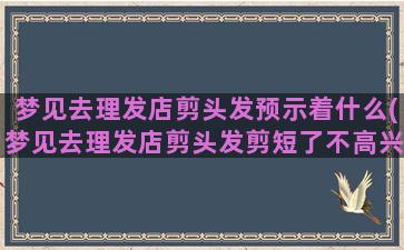 梦见去理发店剪头发预示着什么(梦见去理发店剪头发剪短了不高兴)